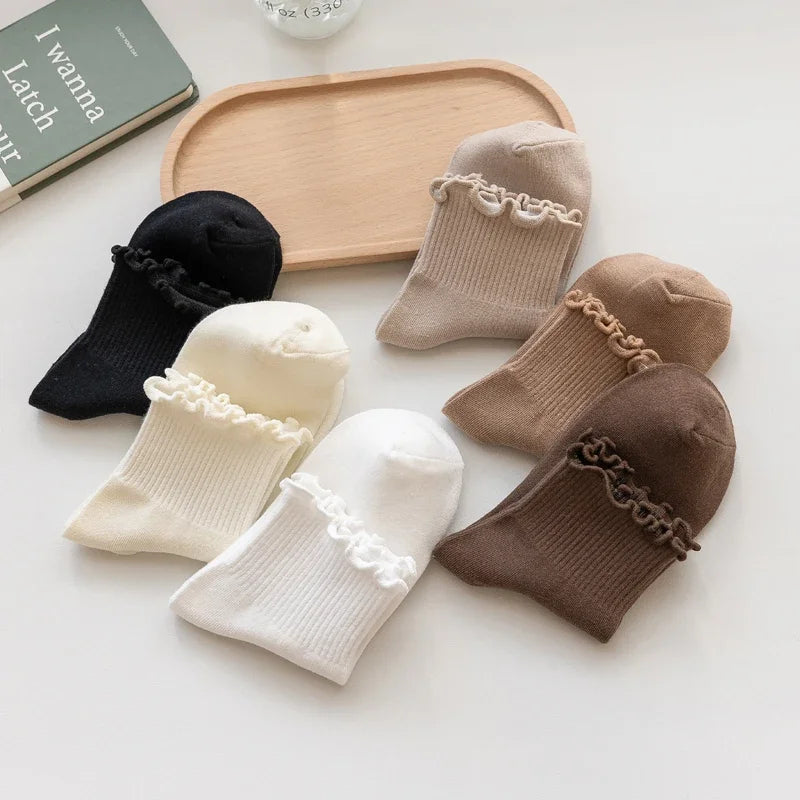 Kit Frufru de Algodão – 3 pares de meias