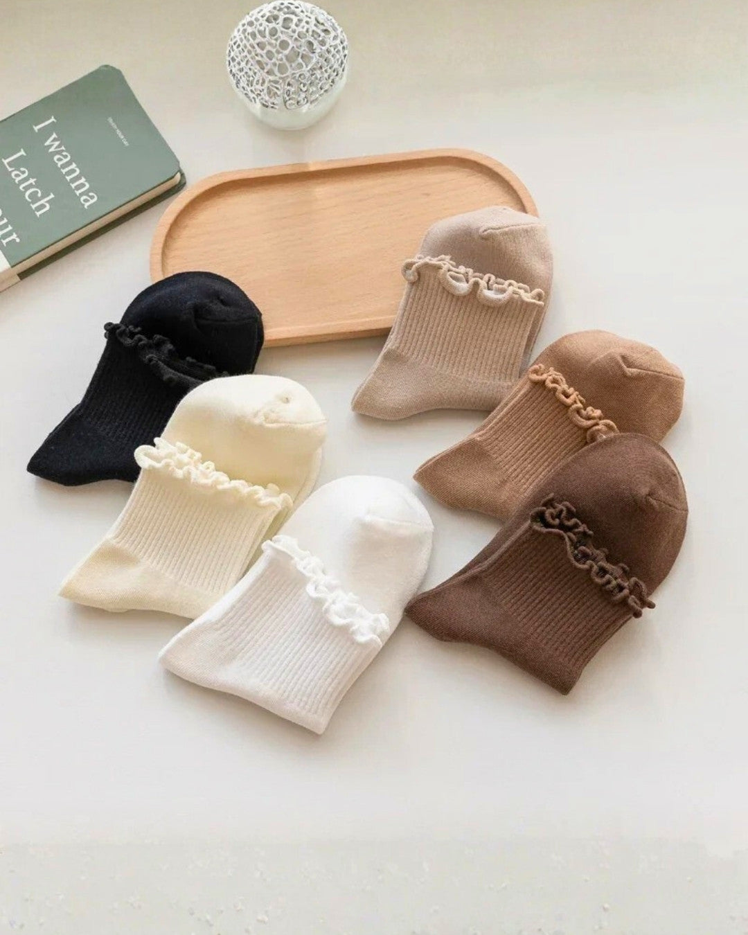 Kit Frufru de Algodão – 3 pares de meias