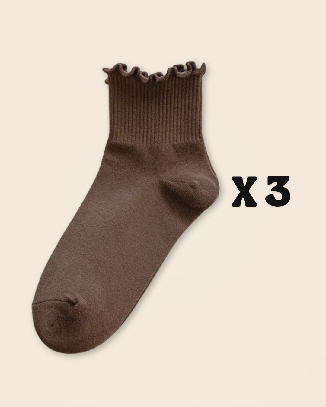 Kit Frufru de Algodão – 3 pares de meias