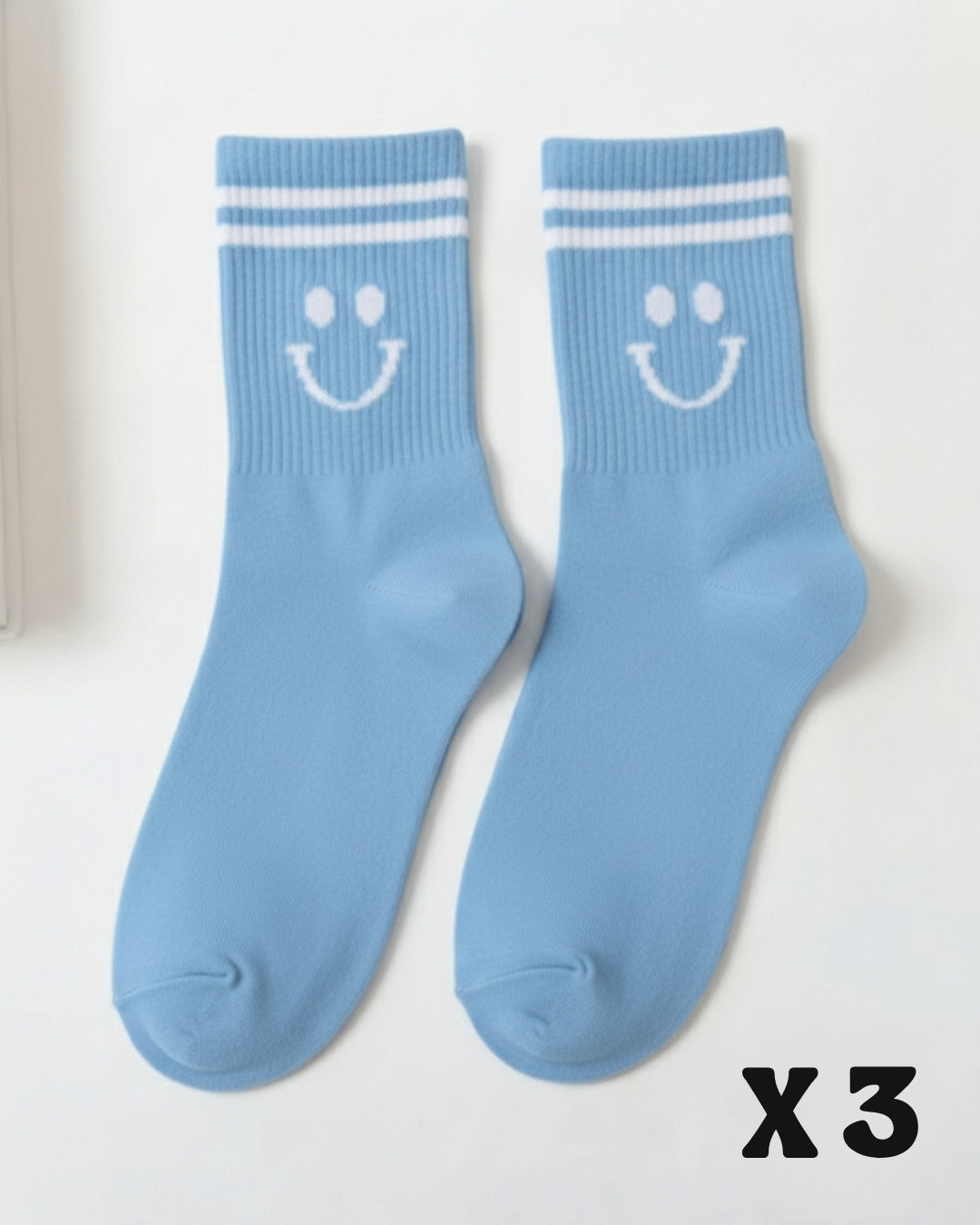 Kit Smile de Algodão – 3 pares de meias