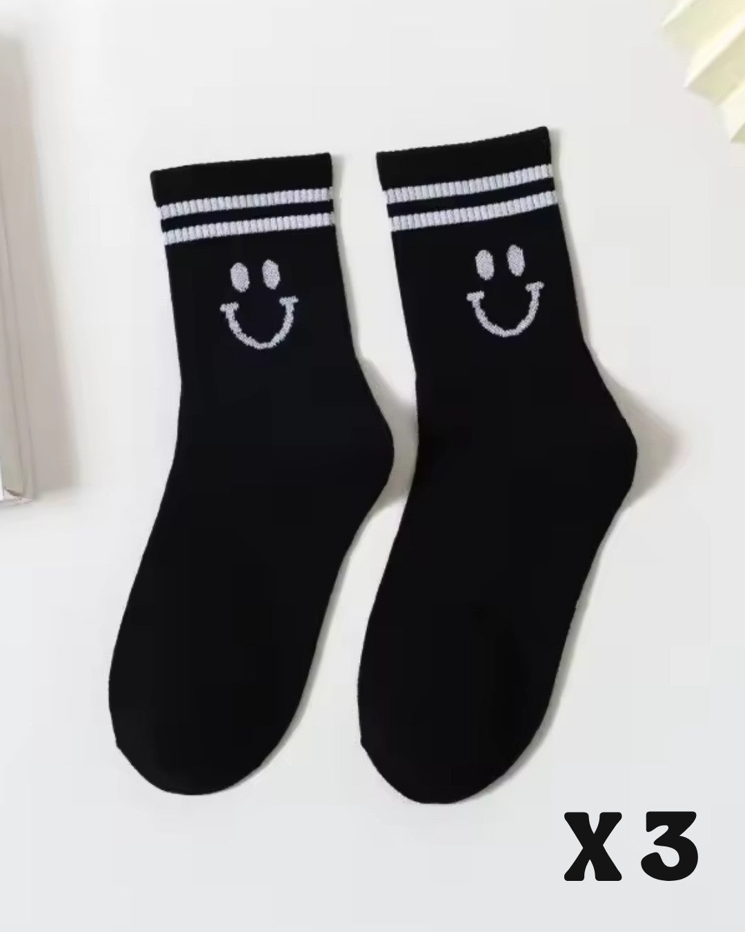 Kit Smile de Algodão – 3 pares de meias
