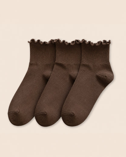 Kit Frufru de Algodão – 3 pares de meias