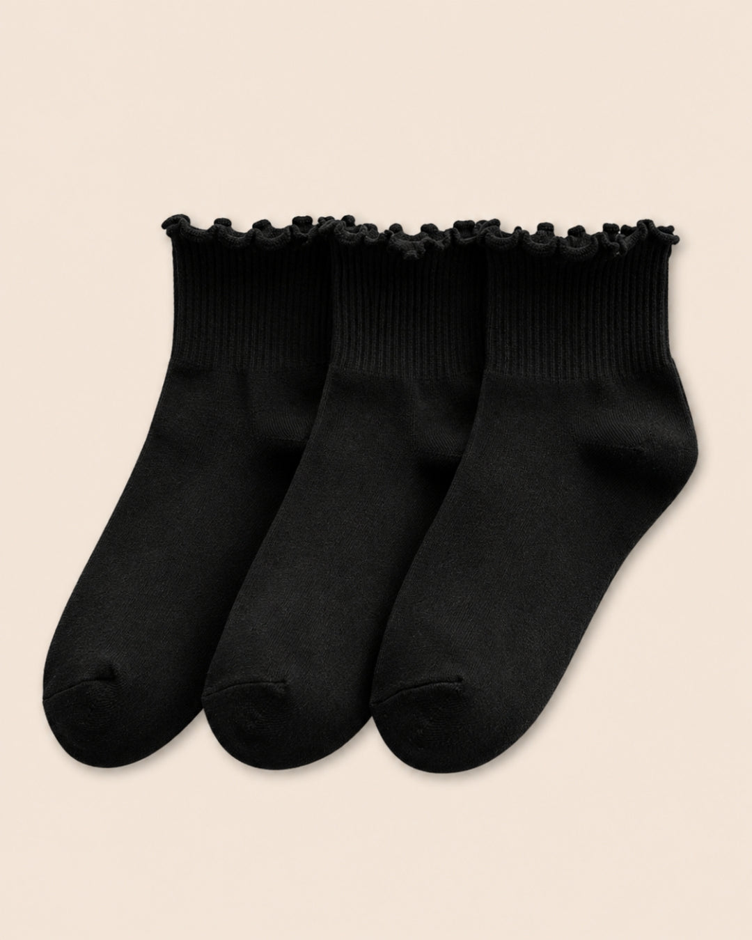 Kit Frufru de Algodão – 3 pares de meias