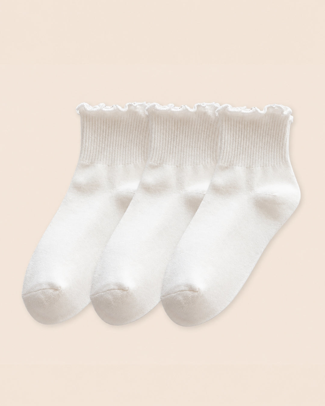 Kit Frufru de Algodão – 3 pares de meias
