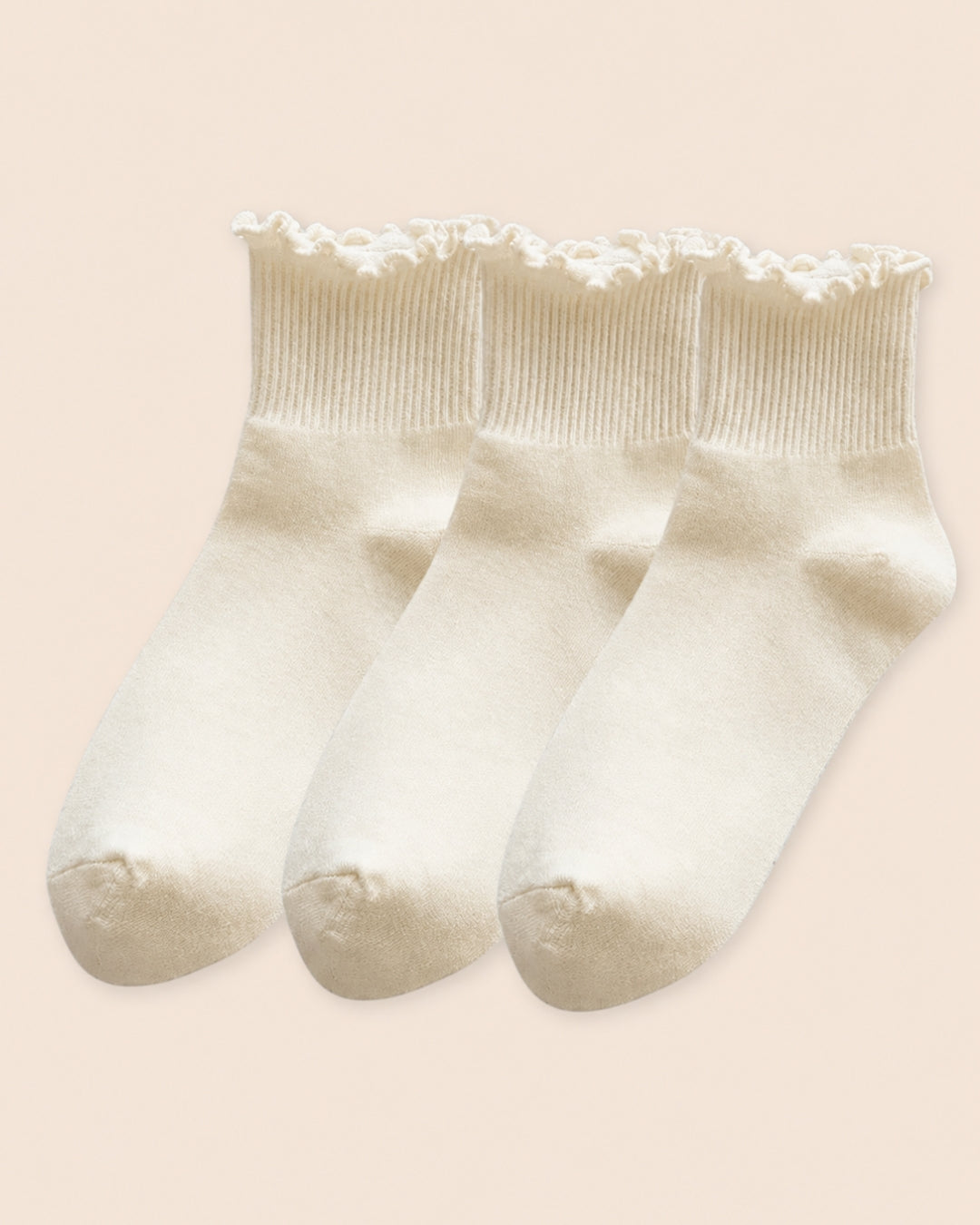 Kit Frufru de Algodão – 3 pares de meias