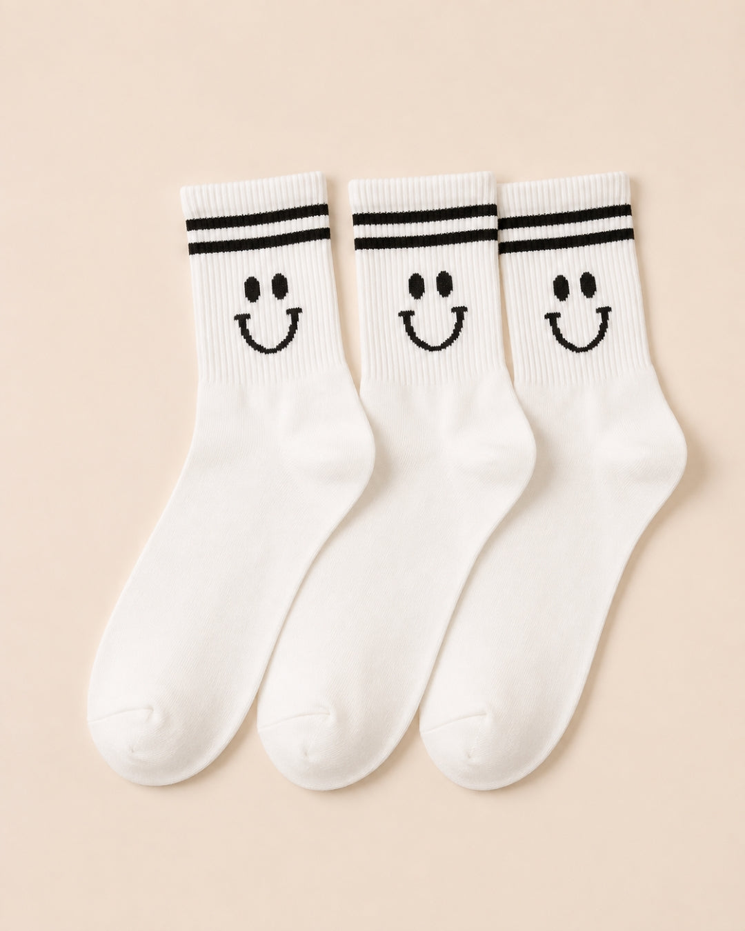 Kit Smile de Algodão – 3 pares de meias
