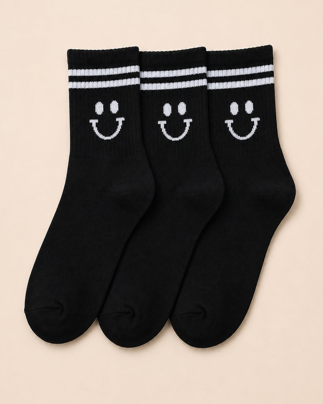 Kit Smile de Algodão – 3 pares de meias