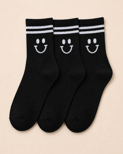 Kit Smile de Algodão – 3 pares de meias