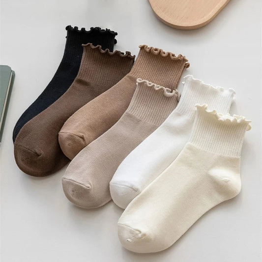 Kit Frufru de Algodão – 3 pares de meias