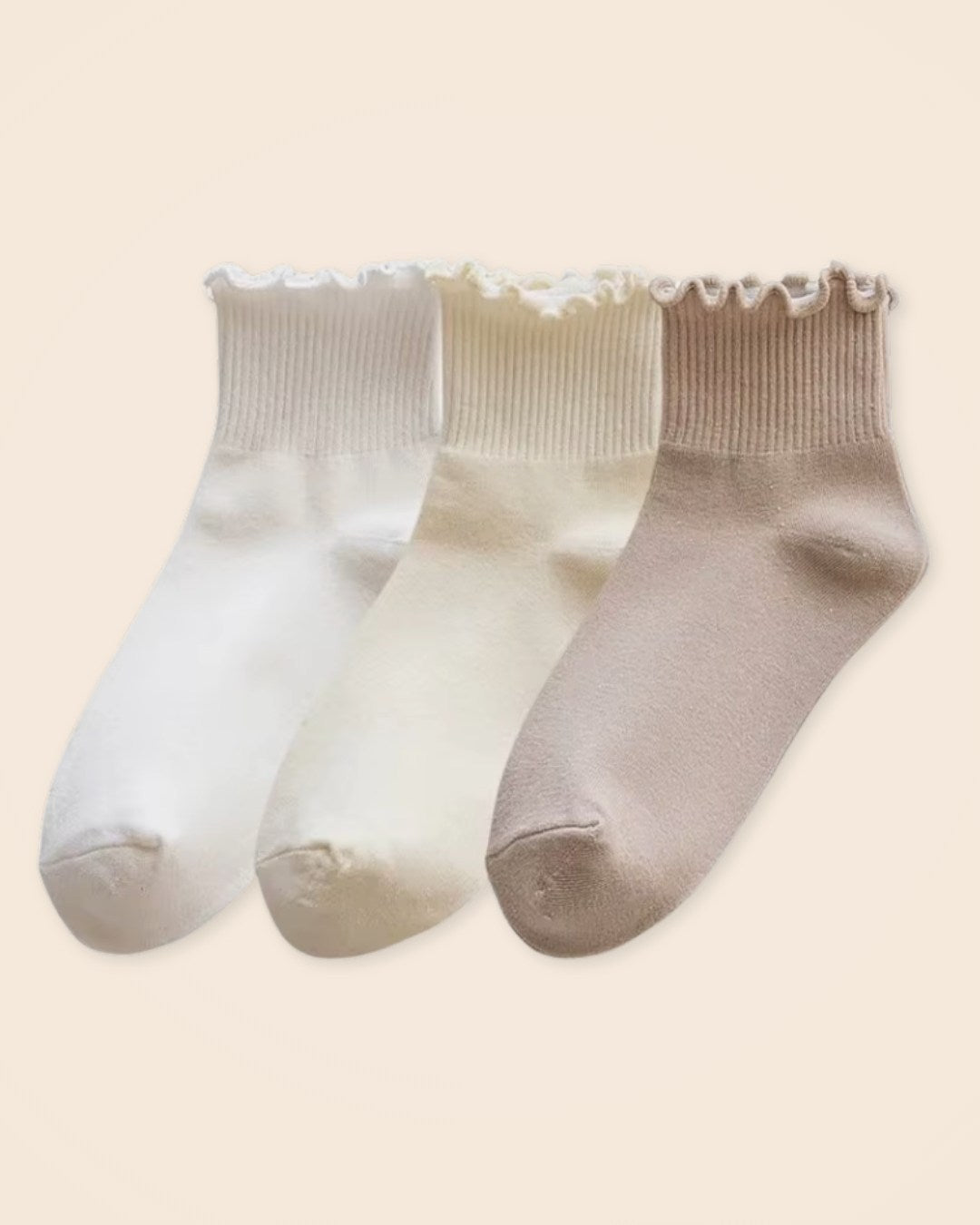 Kit Frufru de Algodão – 3 pares de meias