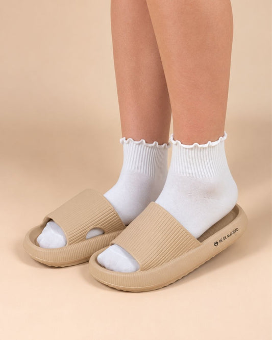 Kit Frufru de Algodão – 3 pares de meias